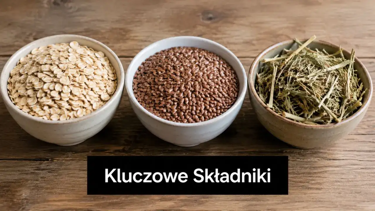 Owsianka, siemię lniane i zioła – kluczowe składniki dla najlepszej paszy treściwej dla koni.