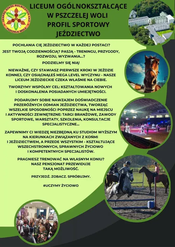 Zdjęcie Pszczela Wola liceum jeździeckie - co musisz wiedzieć przed wyborem?